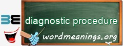 WordMeaning blackboard for diagnostic procedure